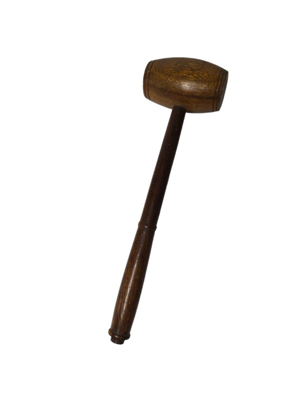 Vintage 1970s Wooden Mallet Hand Turned Lightweight Craft Tool 8.5" Handle - Picture 2 of 7